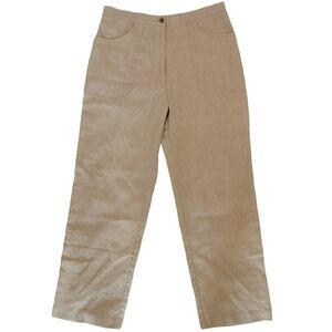 Tilley Endurables Hemp Blend Wide Leg Flat Front Pants in Beige - Sz 14